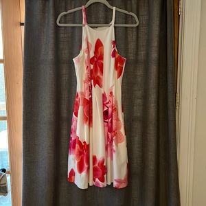 Calvin Klein White Floral Dress